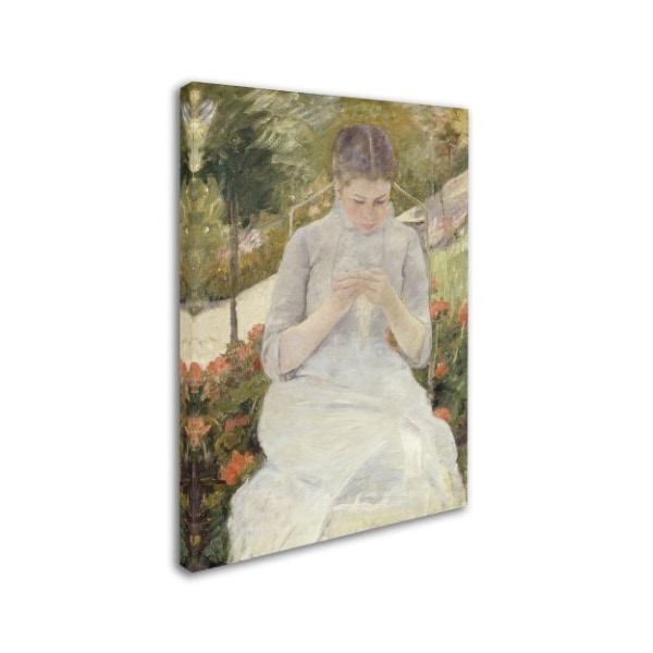 Cassatt 'Girl In The Garden' Canvas Art,35x47